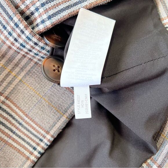 Madewell Caldwell Double-Breasted Blazer in Menswear Plaid women’s size M - Picture 6 of 7